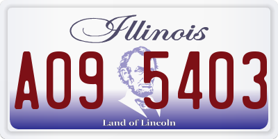 IL license plate A095403