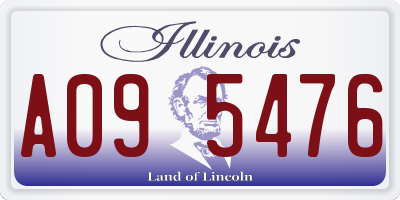 IL license plate A095476