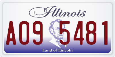 IL license plate A095481