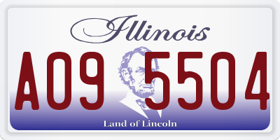 IL license plate A095504