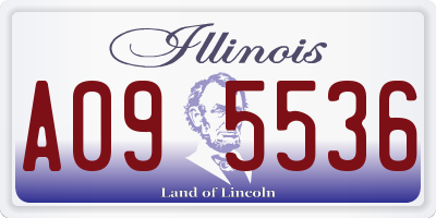IL license plate A095536