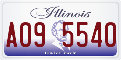 IL license plate A095540