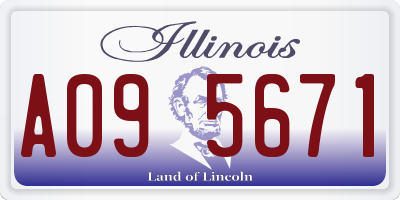 IL license plate A095671