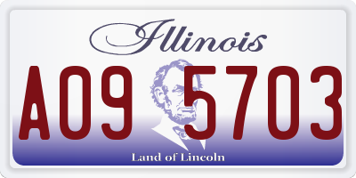 IL license plate A095703
