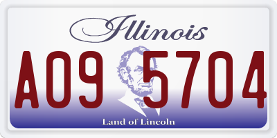 IL license plate A095704