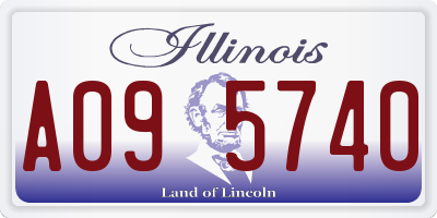 IL license plate A095740