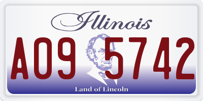 IL license plate A095742