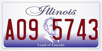IL license plate A095743