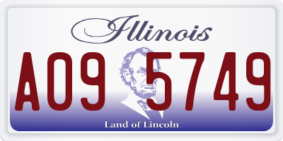 IL license plate A095749