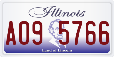 IL license plate A095766