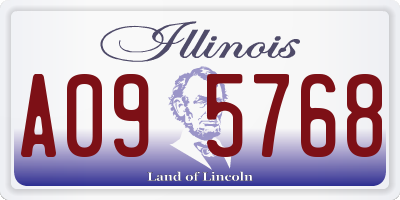 IL license plate A095768