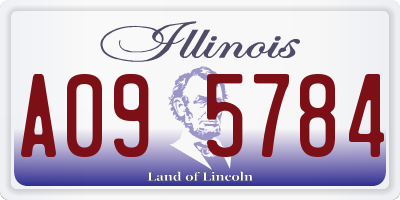 IL license plate A095784