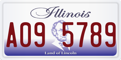 IL license plate A095789