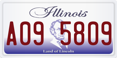 IL license plate A095809