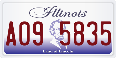 IL license plate A095835