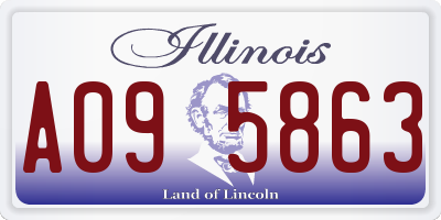 IL license plate A095863