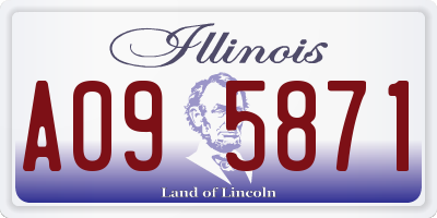 IL license plate A095871
