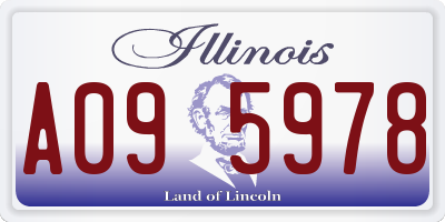 IL license plate A095978