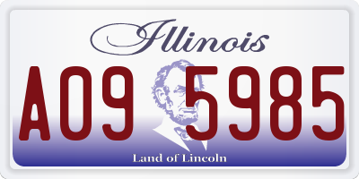 IL license plate A095985