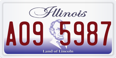 IL license plate A095987