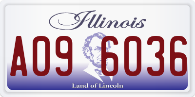 IL license plate A096036