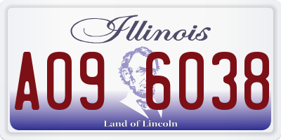 IL license plate A096038