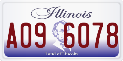 IL license plate A096078