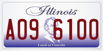 IL license plate A096100