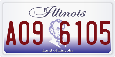IL license plate A096105