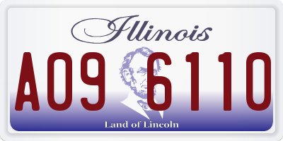 IL license plate A096110