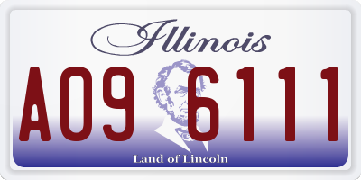 IL license plate A096111