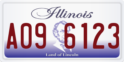 IL license plate A096123