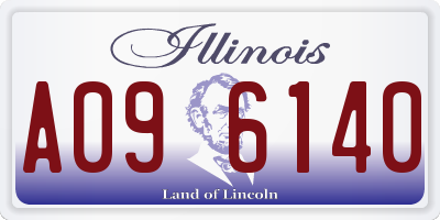 IL license plate A096140