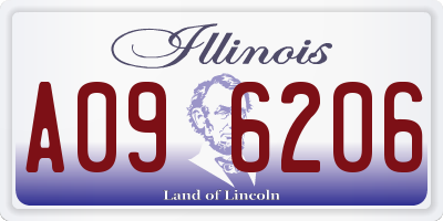 IL license plate A096206
