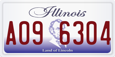 IL license plate A096304