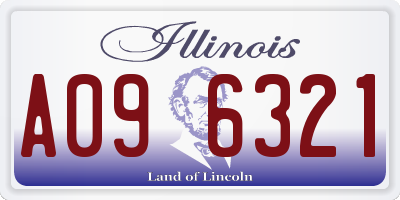 IL license plate A096321