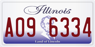 IL license plate A096334