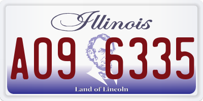 IL license plate A096335
