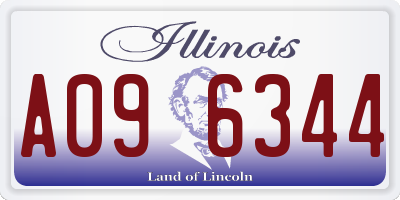 IL license plate A096344