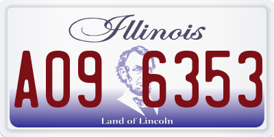 IL license plate A096353
