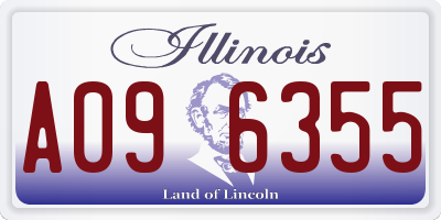 IL license plate A096355