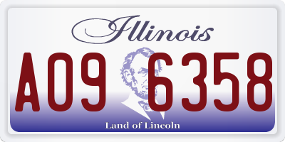 IL license plate A096358