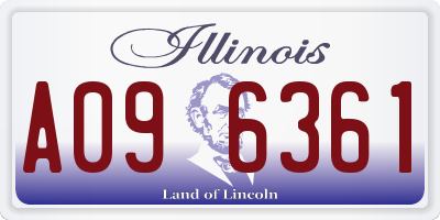 IL license plate A096361