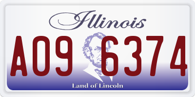 IL license plate A096374