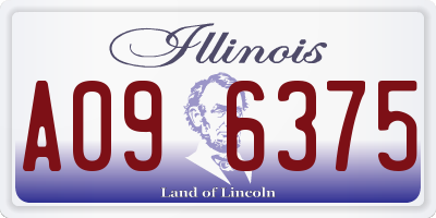 IL license plate A096375