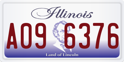 IL license plate A096376