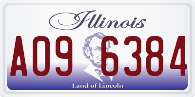 IL license plate A096384