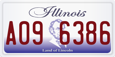 IL license plate A096386