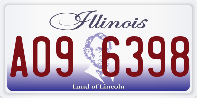 IL license plate A096398