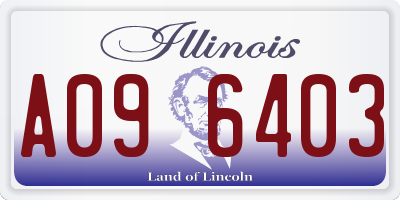 IL license plate A096403